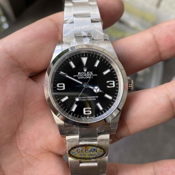 Clean Factory Rolex Explorer I 36mm – Black Dial Replica