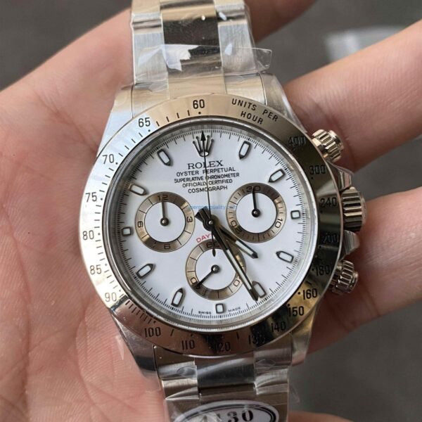 Clean Factory 116520 White Dial – 40mm Daytona Replica