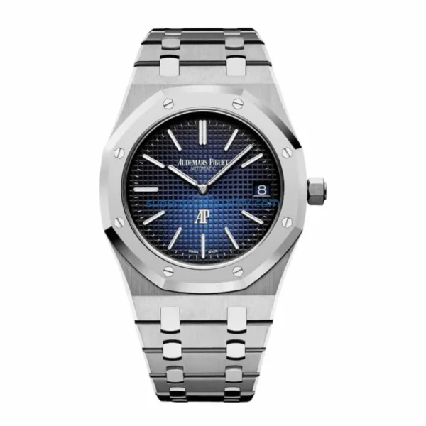 Audemars Piguet Royal Oak “Jumbo” Extra-Thin 16202ST “Blue Dial” Masterpiece Replica