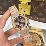 AUDEMARS PIGUET LUXURY FAKE WATCH ROYAL OAK 26240 FROSTED GOLD ROSE GOLD PLATE BLUE DIAL APS FACTORY 41MM - 图片 2