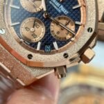 AUDEMARS PIGUET LUXURY FAKE WATCH ROYAL OAK 26240 FROSTED GOLD ROSE GOLD PLATE BLUE DIAL APS FACTORY 41MM - 图片 6