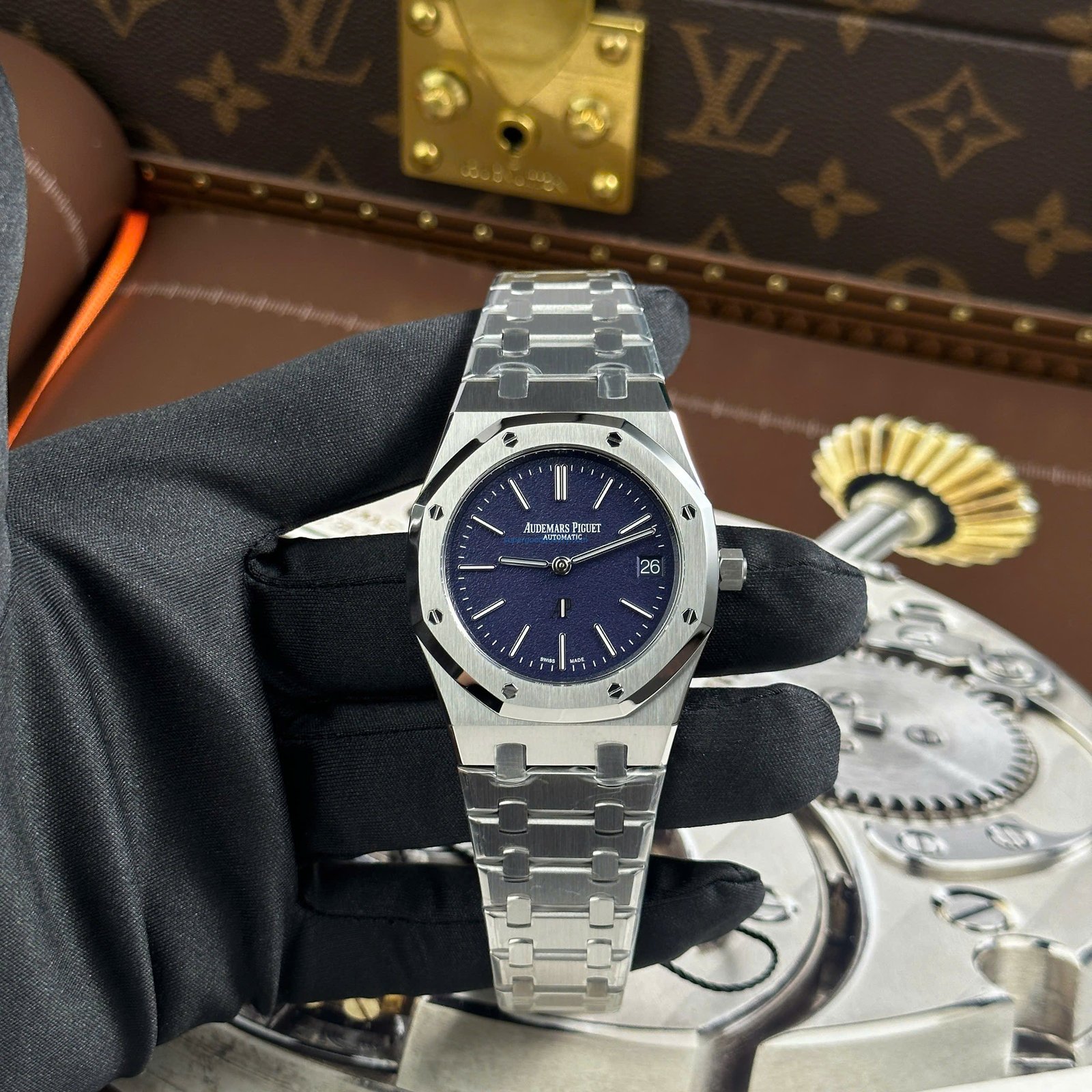 DONG-HO-AUDEMARS-PIGUET-REPLICA-11-ROYAL-OAK-JUMBO-EXTRA-THIN-16202-MAT-SO-GRAINED-TUSCAN-ZF-FACTORY-39MM-14 AUDEMARS PIGUET BEST REPLICA WATCH ROYAL OAK JUMBO EXTRA-THIN 16202 GRAINED TUSCAN DIAL ZF FACTORY 39MM - 图片 1