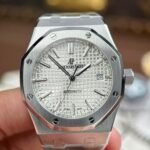 AUDEMARS PIGUET ROYAL OAK 15450ST IMITATION WATCHES WHITE DIAL AUTOMATIC ZF FACTORY 37MM - 图片 4