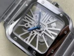 CARTIER SANTOS BEST REPLICA WATCH SKELETON DIAL STAINLESS STEEL AUTOMATIC 39.8MM - 图片 5