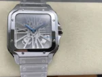 CARTIER SANTOS BEST REPLICA WATCH SKELETON DIAL STAINLESS STEEL AUTOMATIC 39.8MM