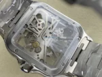 CARTIER SANTOS BEST REPLICA WATCH SKELETON DIAL STAINLESS STEEL AUTOMATIC 39.8MM - 图片 9