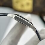 CARTIER SANTOS DUMONT GOOD IMITATION WATCH WHITE DIAL GREY BLUE LEATHER STRAP 43.5X31.4MM - 图片 8