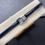 CARTIER TANK AMERICAINE WSTA0016 WHITE DIAL BEST SUPER CLONE WATCH BLUE CROCODILE LEATHER STRAP 35.8MM