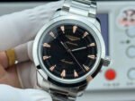LONGINES CONQUEST HERITAGE REPLICA WATCH BLACK DIAL ROSE GOLD PLATE HOUR STAINLESS STEEL 40MM - 图片 5