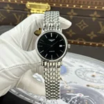 LONGINES PRESENCE L4.921.4.52.6 BEST SUPER CLONE WATCHES BLACK DIAL 40MM