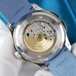PATEK PHILIPPE AQUANAUT 5164G IMITATION WATCH BLUE PASTEL DIAL RUBBER STRAP PPF FACTORY 40.8MM - 图片 9