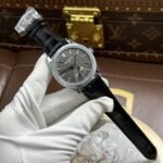 PATEK PHILIPPE CALATRAVA 6119 BEST REPLICA WATCHES GREY DIAL LEATHER STRAP 39MM