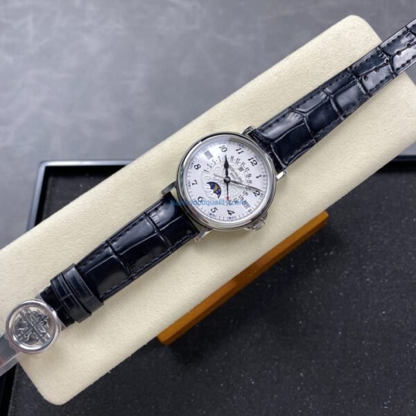 PATEK PHILIPPE GRAND COMPLICATIONS 5159G-001 BEST SUPER CLONE WATCH WHITE DIAL LEATHER STRAP 38MM