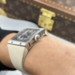 RICHARD MILLE RM16-02 REPLICA WATCH EXTRA FLAT TITANIUM CASE SKELETON DIAL RUBBER STRAP 36X45X10mm - 图片 14