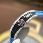 RICHARD MILLE RM35-03 LUXURY REPLICA WATCH WHITE CARBON CASE SKELETON DIAL RUBBER STRAP 43.2X50MM - 图片 9