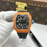 RICHARD MILLE RM35-03 KNOCK OFF WATCH RAFAEL NADAL SALMON QUARTZ TPT CASE 43.2X50MM