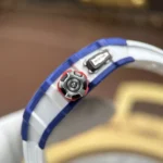 RICHARD MILLE RM35-03 REPLICA WATCH RAFAEL NADAL BLUE QUARTZ CASE SKELETON DIAL RUBBER STRAP 43.2X50MM - 图片 8