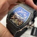 RICHARD MILLE RM47 BEST REPLICA WATCH CERAMIC CASE SAMURAI DIAL RUBBER STRAP 42.7MM - 图片 4