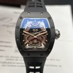 RICHARD MILLE RM47 BEST REPLICA WATCH CERAMIC CASE SAMURAI DIAL RUBBER STRAP 42.7MM