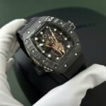RICHARD MILLE RM66 REPLICA WATCHES CARBON CASE ROCK N ROLL DIAL TOURBILLON 42.7×49.9MM - 图片 3