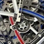 RICHARD MILLE RM67-02 SUPER CLONE WATCHES BLACK CARBON CASE SKELETON DIAL BLUE RUBBER STRAP 38.7X47.52MM - 图片 7