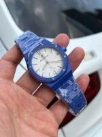 Audemars Piguet Royal Oak 15500CE Blue Ceramic Best Replicas White Dial APS Factory 41mm - 图片 3