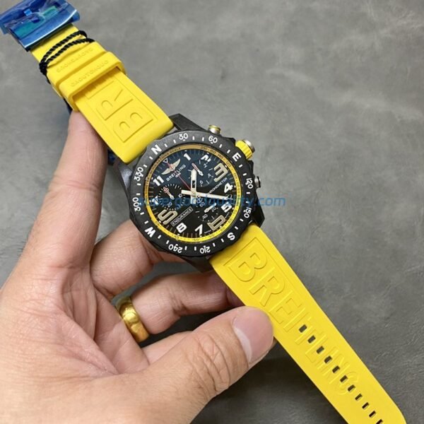 Breitling Best Replica Watch Endurance Pro Carbon Yellow Rubber Strap 44mm