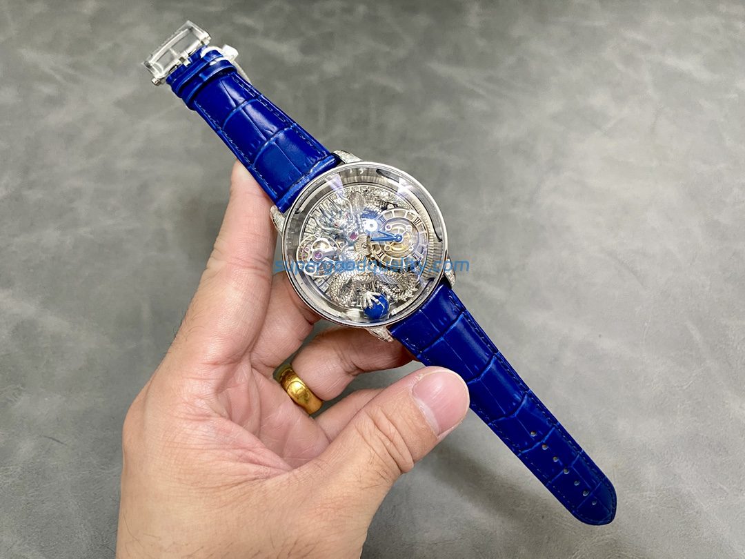 Dong-Ho-Jacob-Co-Astronomia-Tourbillon-Dragon-Che-Tac-50mm-6.jpg Replica Jacob & Co Watch Astronomia Tourbillon Dragon Leather Strap 50mm - 图片 1