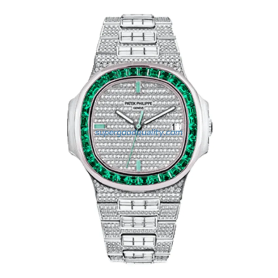 Emerald-Bezel-5711-Replica-4.webp Patek Philippe Nautilus 5711/1300A “Emerald Bezel” Premium Duplicate - 图片 1