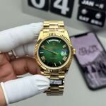 Rolex Day-Date 40 Green Replica (QF Factory) – 195g Heavy Tungsten Gold