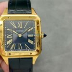 Cartier Santos Dumont XL Replica (Gold/Black) – F1 Factory [Lacquer Dial]