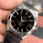 VS Factory Omega Constellation 38mm Black Sunburst Dial Steel Bezel Stainless Steel Bracelet (123.10.38.21.01.001) 1:1 Super Clone – DD8500 Movement - 图片 4