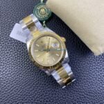 VS Factory Rolex Datejust 41mm Two-Tone Yellow Gold Champagne Sunburst Dial Fluted Bezel Oyster Bracelet (126333) 1:1 Super Clone – DD3235 Movement - 图片 7