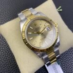 VS Factory Rolex Datejust 41mm Two-Tone Yellow Gold Champagne Sunburst Dial Fluted Bezel Oyster Bracelet (126333) 1:1 Super Clone – DD3235 Movement - 图片 3