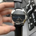VS Factory Panerai Luminor Marina 1950 Matte Black Dial Luminous Arabic Numerals Black Calfskin Leather StrapPAM00359 1:1 Super Clone – DDP.9000 Movement