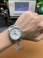 VS Factory Rolex Datejust 41mm Pure White Dial Fluted Bezel Oyster Bracelet (126334) 1:1 Super Clone – DD3235 Movement - 图片 4