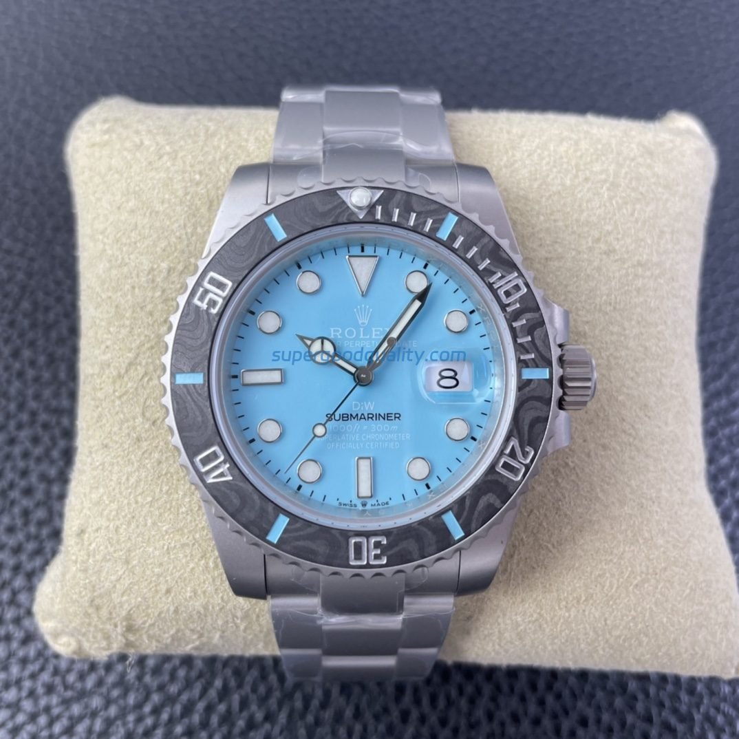 i1676215411_1674_0.jpg VS Factory Rolex Submariner Date “DiW Tiffany Blue” Carbon Bezel & Matte Case 1:1 Super Clone – DD3135 Movement - 图片 1