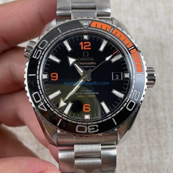 VS Factory Omega Seamaster Planet Ocean 600M 43.5mm Black Dial Orange Quarter Bezel (215.30.44.21.01.002) 1:1 Super Clone – DD8900 Movement