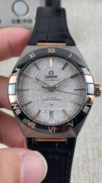 VS Factory Omega Constellation 41mm Two-Tone Sedna Gold Black Ceramic Bezel Silk Dial (131.23.41.21.06.002) 1:1 Super Clone – DD8900 Movement - 图片 3