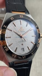VS Factory Omega Constellation 41mm Two-Tone Sedna Gold Black Ceramic Bezel Silk Dial (131.23.41.21.06.002) 1:1 Super Clone – DD8900 Movement - 图片 4