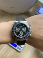 VS Factory Rolex Cosmograph Daytona Black Dial Ceramic Bezel Rubber Strap (126519LN)1:1 Super Clone – DD4131 Movement - 图片 4