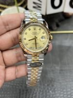VS Factory Rolex Datejust 41mm  Two-Tone Gold Champagne Diamond Dial Fluted Bezel Jubilee Bracelet (126333) 1:1 Super Clone – DD3235 Movement - 图片 3