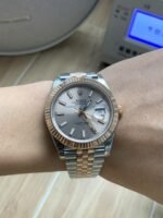 VS Factory Rolex Datejust 41mm Sunburst Slate Grey Dial Fluted Bezel Oyster Bracelet (126334) 1:1 Super Clone – DD3235 Movement - 图片 3