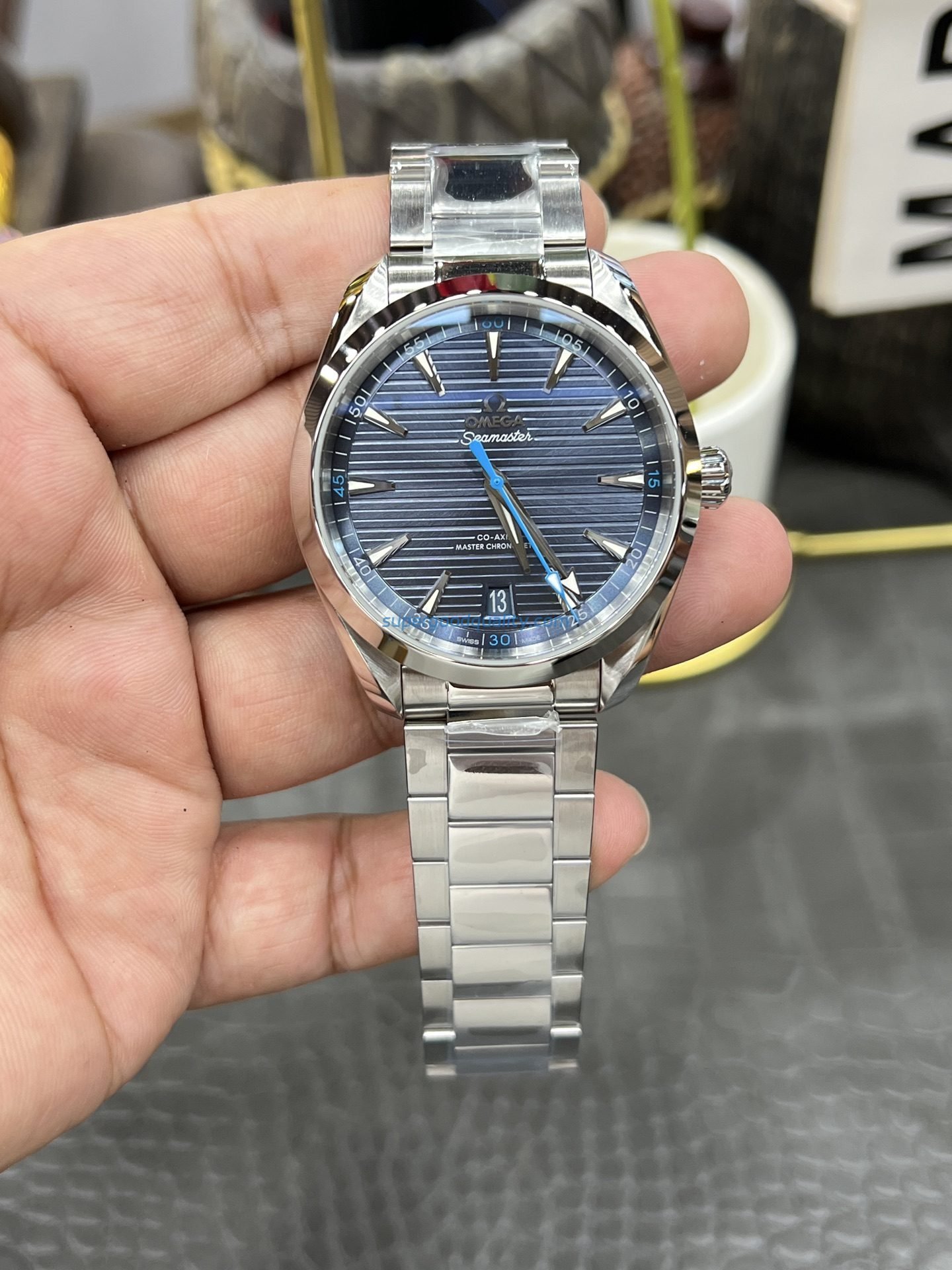 i1752065605419_7475_0_0-1.jpg VS Factory Omega Seamaster Aqua Terra 150M 41mm Blue-Grey Teak Dial Smooth Bezel Oyster Bracelet (220.10.41.21.03.002) 1:1 Super Clone – DD 8900 Movement - 图片 1