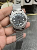 VS Factory Omega Seamaster Diver 300M 42mm James Bond 60th Anniversary Mesh Bracelet (210.30.42.20.06.002) 1:1 Super Clone – DD8806 Movement - 图片 3