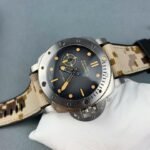 VS Factory Panerai Submersible 44mm Black Dial Camouflage Fabric Strap(PAM01513) 1:1 Super Clone – Dandong P.9010 GMT Movement - 图片 4
