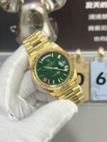 VS Factory Rolex Day-Date 40 Yellow Gold Green Roman Dial (228238) V2 1:1 Super Clone – DD3255 Movement - 图片 4