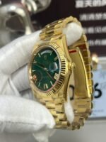 VS Factory Rolex Day-Date 40 Yellow Gold Green Roman Dial (228238) V2 1:1 Super Clone – DD3255 Movement - 图片 3