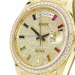 Rolex Day-Date 128348RBR “Pave Diamond Dial” Perfect Duplicate Edition - 图片 4