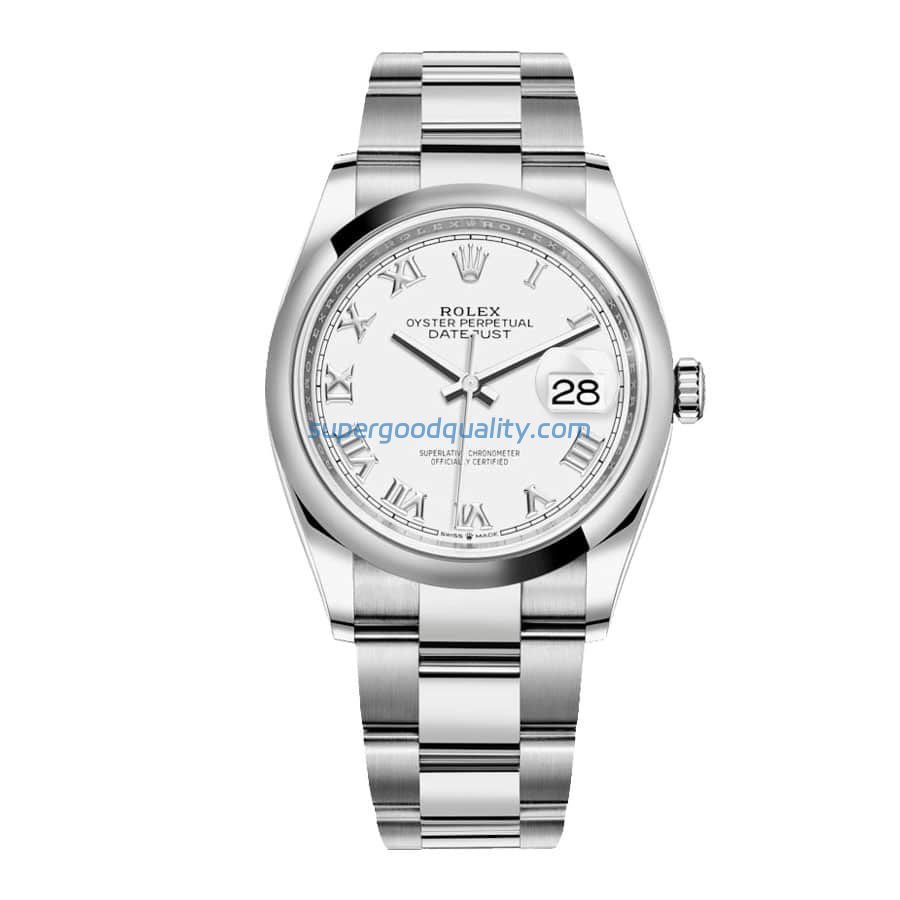 rolex-datejust-126200-steel-white-dial2.jpg Rolex Datejust 126200-0008 White Dial Swiss Super Clone - 图片 1